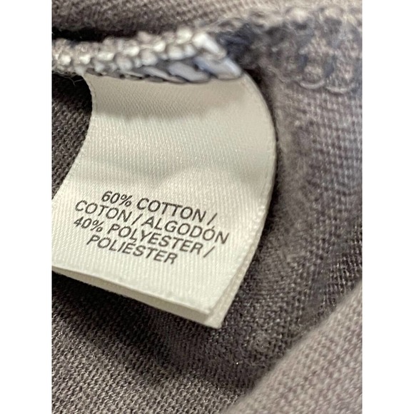 Victoria's Secret Women's Long Sleeve Top Small Gray Glitter Heart Love Pullover - Picture 4 of 8